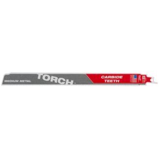 Milwaukee 48-00-5253 TORCH 12" x 10TPI SAWZALL Blade with Carbide Teeth for Medium Metal 1-Pack