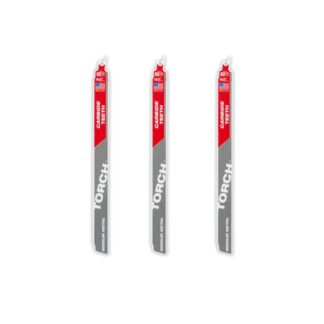 Milwaukee 48-00-5353 TORCH 12" x 10TPI SAWZALL Blade with Carbide Teeth for Medium Metal 3-Pack