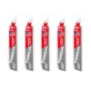 Milwaukee 48-00-5551 TORCH 6" x 10TPI SAWZALL Blade with Carbide Teeth for Medium Metal 5-Pack