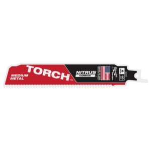 Milwaukee 48-00-6251 TORCH 6" x 10TPI SAWZALL Blade with NITRUS CARBIDE Teeth for Medium Metal