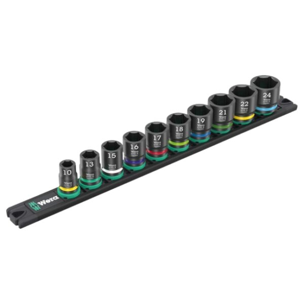 Wera 005451 9607 IMPAKTOR 1 3/8" Drive Metric Impact Socket Set 10-Piece