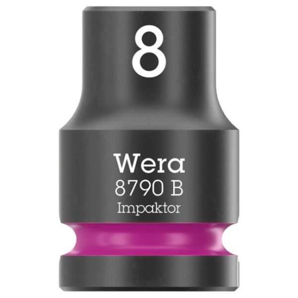 Wera 005500 8790 B IMPAKTOR  3/8" Drive x 8.0 mm 6-Point Metric Impact Socket  