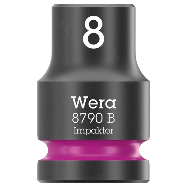 Wera 005500 8790 B IMPAKTOR  3/8" Drive x 8.0 mm 6-Point Metric Impact Socket  