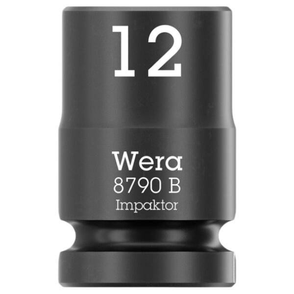 Wera 005503 8790 B IMPAKTOR  3/8" Drive x 12.0 mm 6-Point Metric Impact Socket