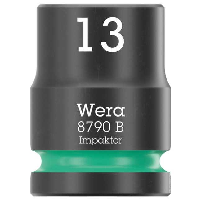 Wera 005504 8790 B IMPAKTOR  3/8" Drive x 13.0 mm 6-Point Metric Impact Socket