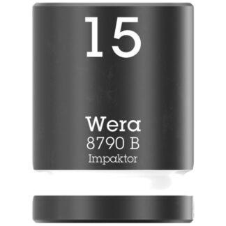 Wera 005506 8790 B IMPAKTOR  3/8" Drive x 15.0 mm 6-Point Metric Impact Socket