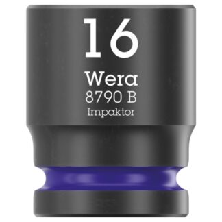 Wera 005507 8790 B IMPAKTOR  3/8" Drive x 16.0 mm 6-Point Metric Impact Socket