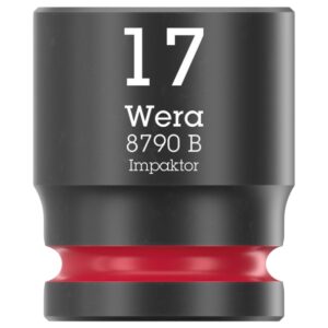 Wera 005508 8790 B IMPAKTOR  3/8" Drive x 17.0 mm 6-Point Metric Impact Socket