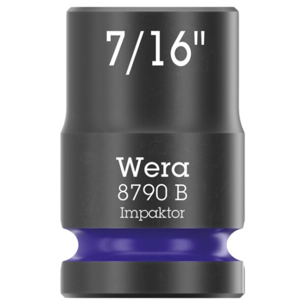 Wera 005517 8790 B IMPAKTOR 38 Drive x 716 6-Point SAE Impact Socket Wera 005517 8790 B IMPAKTOR 3/8" Drive x 7/16" 6-Point SAE Impact Socket