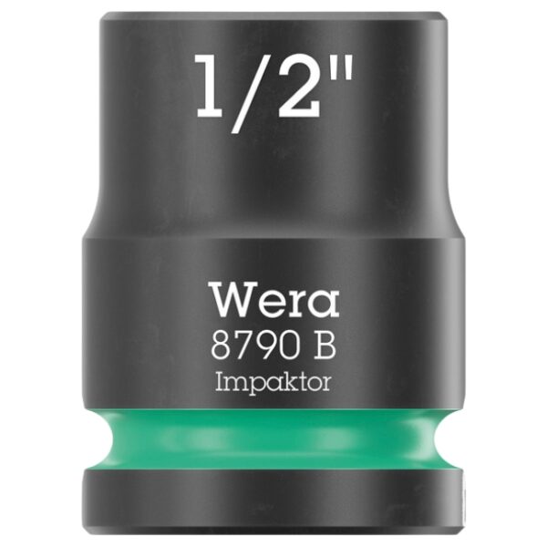 Wera 005518 8790 B IMPAKTOR 38 Drive x 12 6-Point SAE Impact Socket Wera 005518 8790 B IMPAKTOR 3/8" Drive x 1/2" 6-Point SAE Impact Socket