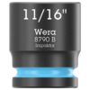Wera 005521 8790 B IMPAKTOR 38 Drive x 1116 6-Point SAE Impact Socket Wera 005521 8790 B IMPAKTOR 3/8" Drive x 11/16" 6-Point SAE Impact Socket
