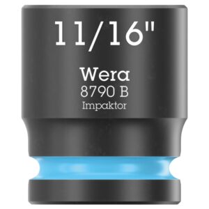 Wera 005521 8790 B IMPAKTOR  3/8" Drive x 11/16" 6-Point SAE Impact Socket