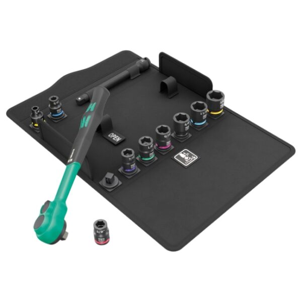 Wera 005531 8100 SB 12 ZYKLOP 38 Drive Comfort Ratchet with Reversing Lever and SAE Socket Set 11-Piece Wera 005531 8100 SB 12 ZYKLOP 3/8" Drive Comfort Ratchet with Reversing Lever and SAE Socket Set 11-Piece