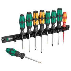 Wera 051012 9650 KRAFTFORM Magnetic Rail Screwdriver Set 9-Piece