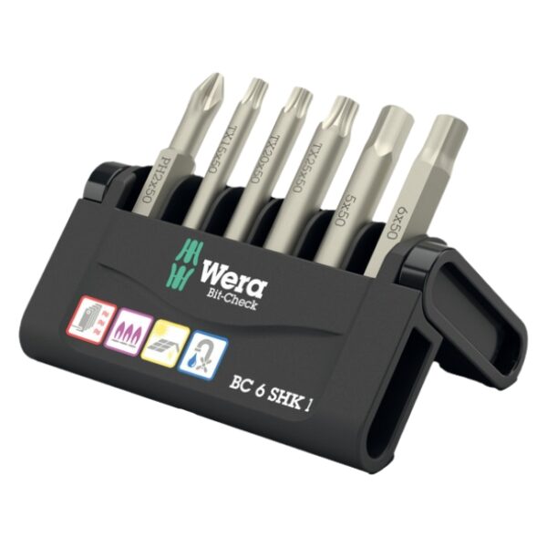 Wera 073631 BIT-CHECK 6 SHK 1 SB, 6-Piece