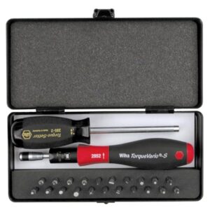 Wiha 28590 24-Piece TORQUEVARIO-S MicroBits Set