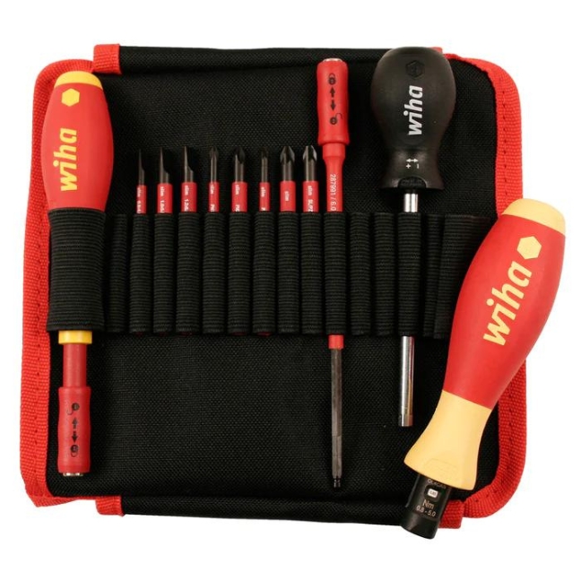 Wiha 28795 12-Piece Insulated TORQUECONTROL and SLIMLINE Blade Set