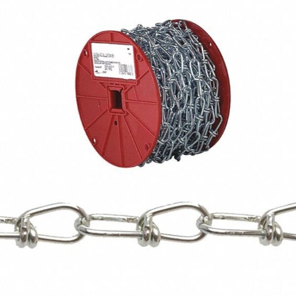 0726427 30 Double Loop Chain Zinc Plated 150ft Reel 0726427 3/0 Double Loop Chain Zinc Plated 150ft Reel