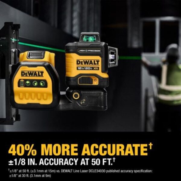 DeWalt DCLE34033D1 20V MAX XR 3 x 360 High Precision Green Laser