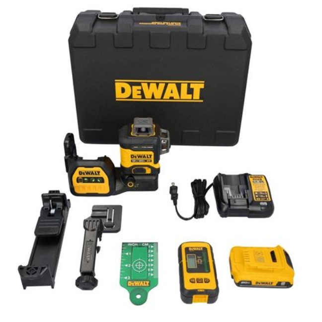 thumbnail image 2 of HarvoTex 12V Green Line 3 X 360 Laser Level, Works With Dewalt Battery, No Battery Included 2 of 4