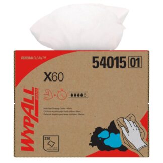Kimberly Clark 54015 WYPALL X60 Multi-Task Cleaning Cloths Brag Box - White