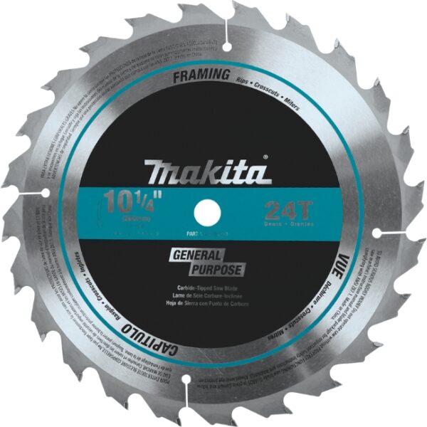 Makita A-94910 10‑1/4" 24T Carbide‑Tipped Framing Circular Saw Blade