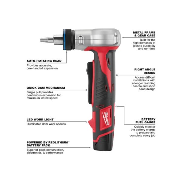 Milwaukee 2432-22 M12 ProPEX Expansion Tool Kit