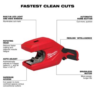 Milwaukee 2479-20 M12 1-14 - 2 Copper Tubing Cutter - Tool Only (1)