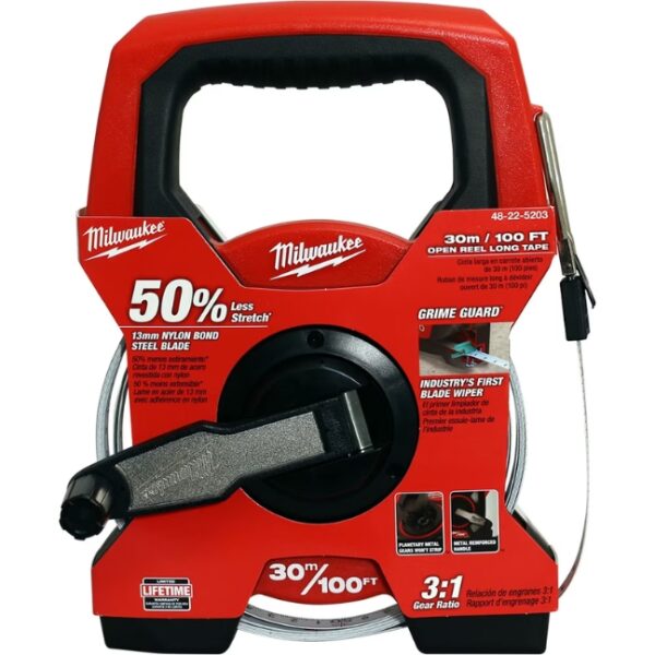Milwaukee 48-22-5203 Long Tape 100ft/30m Open Reel Long Tape - Steel