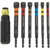 Klein 32950 Hollow Magnetic Colour-Coded Ratcheting Power Nut Setters Set 7-Piece