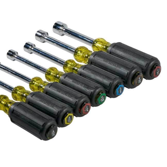 Klein 631 3" Shaft Nut Driver Set 7-Piece - BC Fasteners & Tools