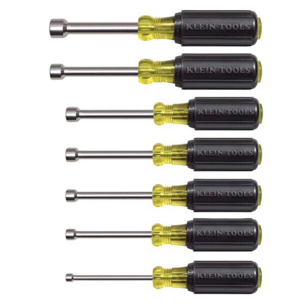 Klein 631M 3" Shaft Magnetic Nut Driver Set 7-Piece