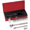 Klein 65504 3/8" Drive Metric Socket Wrench Set 12-Piece