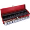 Klein 65506 3/8" Drive Metric Socket Wrench Set 13-Piece