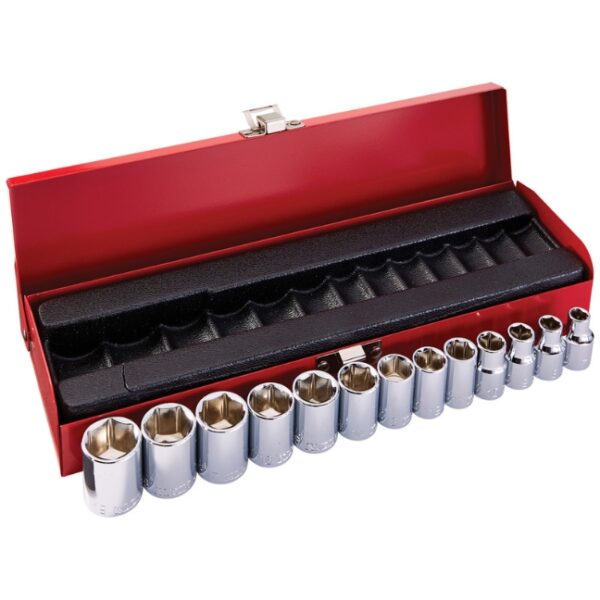 Klein 65506 3/8" Drive Metric Socket Wrench Set 13-Piece