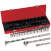 Klein 65512 12 Drive Socket Wrench Set 16-Piece Klein 65512 1/2" Drive Socket Wrench Set 16-Piece