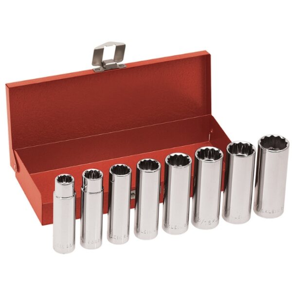 Klein 65514 1/2" Drive Socket Wrench Set 8-Piece
