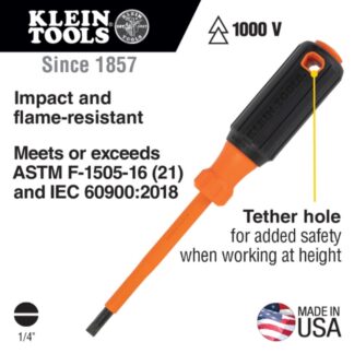 Klein 6824INS 14Cabinet Drive Insulated Screwdriver (1)