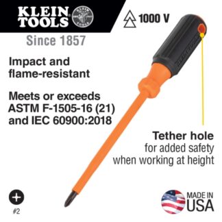 Klein 6834INS #2 Phillips Drive x 4 Shank Insulated Screwdriver