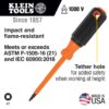 Klein 6844INS SQ2 Square Drive x 4" Shank Insulated Screwdriver
