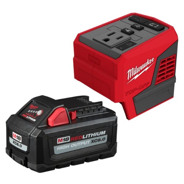 Milwaukee 2846-21HO M18 TOP-OFF 175W Power Supply with M18 REDLITIHIUM HIGH OUPUT XC6.0 Battery Pack Milwaukee 2846-21HO M18 TOP-OFF 175W Power Supply with M18 REDLITIHIUM HIGH OUPUT XC6.0 Battery Pack