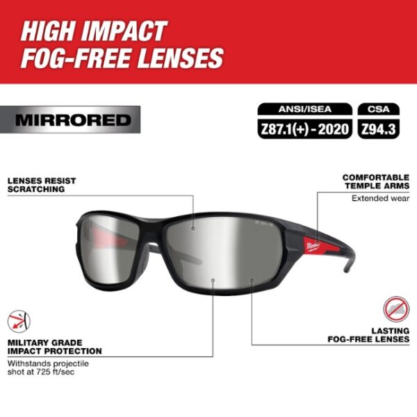 Milwaukee 48-73-2129 Performance Safety Glasses - Mirror