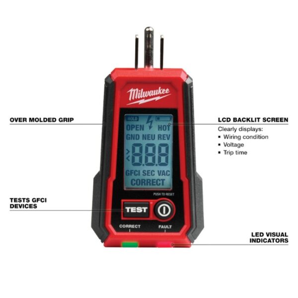 Milwaukee 2224-20 GFCI Receptacle Tester