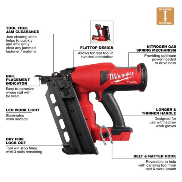 Milwaukee 2844-21 M18 FUEL Duplex Nailer Kit