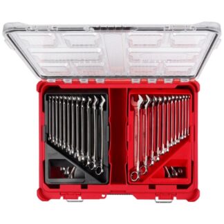 Milwaukee 48-22-9485 Metric and SAE Combination Wrench Set with PACKOUT Compact Organizer 30-Piece (1)