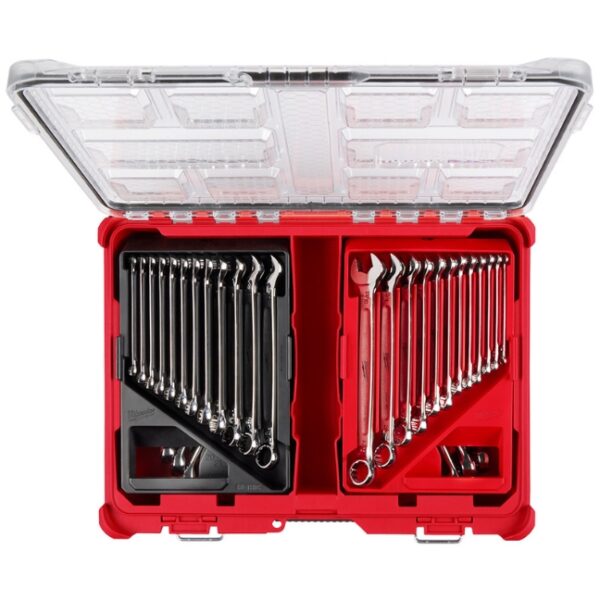 Milwaukee 48-22-9485 Metric and SAE Combination Wrench Set with PACKOUT Compact Organizer 30-Piece