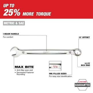 Milwaukee 48-22-9485 Metric and SAE Combination Wrench Set with PACKOUT Compact Organizer 30-Piece (3)