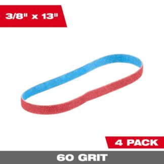 Milwaukee 48-80-7060 3/8" x 13" 60 Grit Bandfile Belts 4-Pack