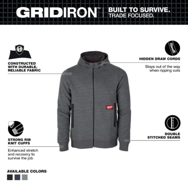Milwaukee M250 Series GRIDIRON Full-Zip Hoodie