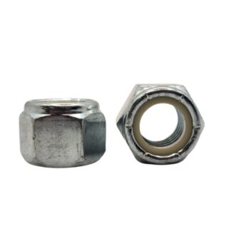 Nylon Lock Nuts Metric Zinc Plated NF